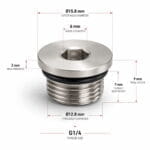 Dichtungsstopfen G 1/4 flach mit Innensechskant – Bild 2