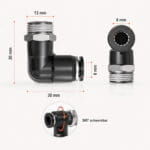 Winkel-Steckverschraubung 2 PL8-02 – 8 mm